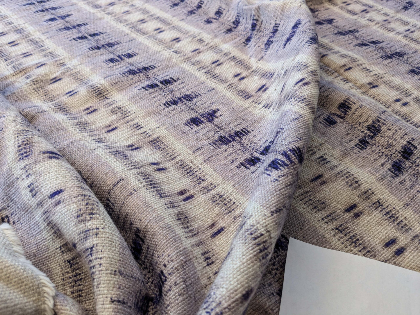 15 EV38 Scalamandre Nebula-Gx Lavender Aura Woven Abstract Stripe Ikat MSRP USD364/y 1.3y x37"wide