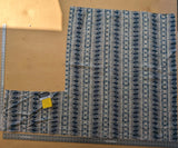 16 EV38 Scalamandre Nebula-Gx Blue Aura Woven Abstract Stripe Ikat MSRP USD364/y 1.2"x56"wide