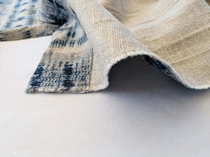 16 EV38 Scalamandre Nebula-Gx Blue Aura Woven Abstract Stripe Ikat MSRP USD364/y 1.2"x56"wide