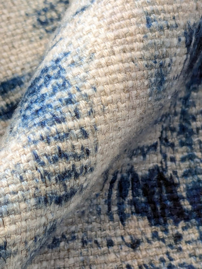 16 EV38 Scalamandre Nebula-Gx Blue Aura Woven Abstract Stripe Ikat MSRP USD364/y 1.2"x56"wide