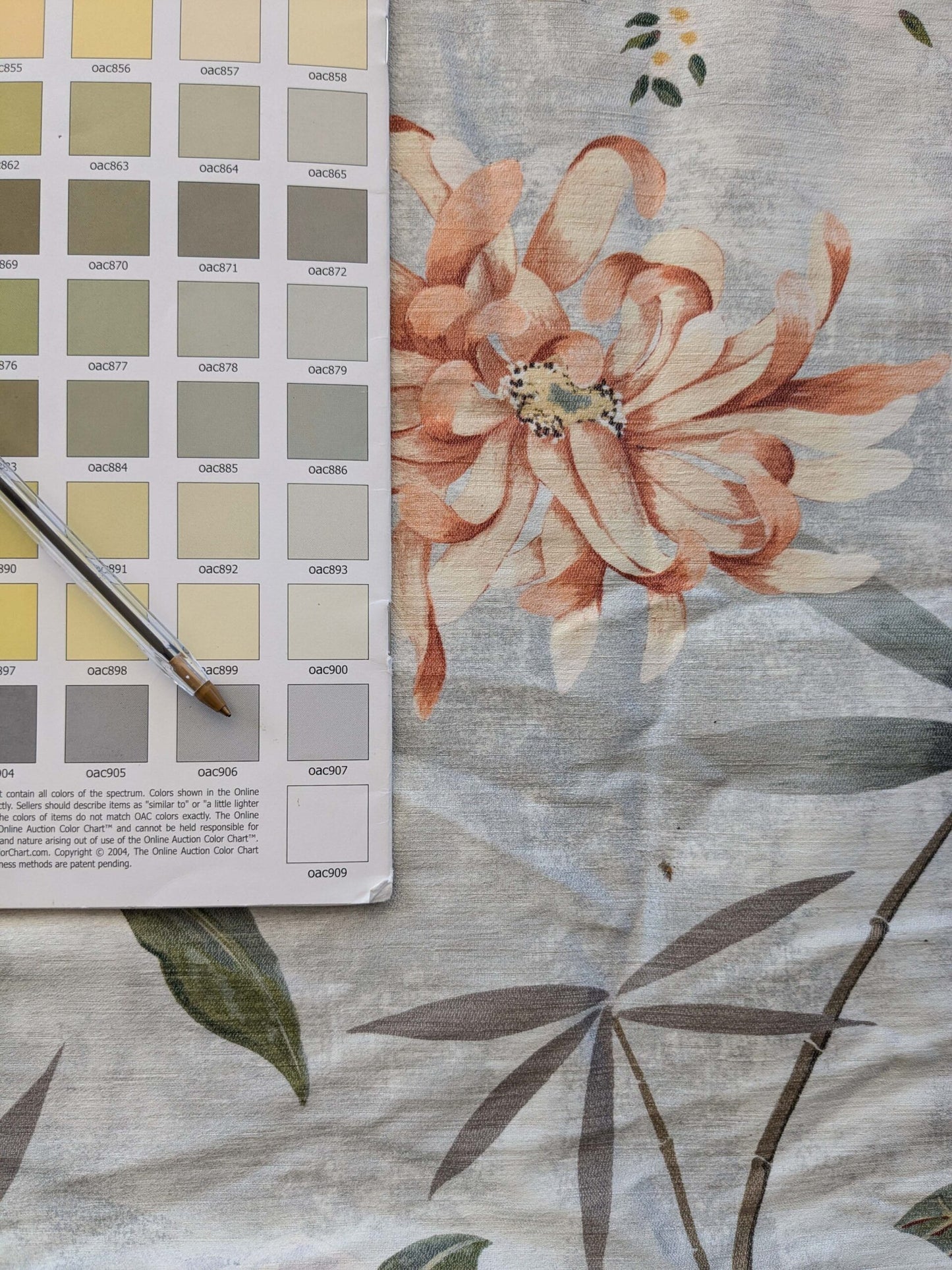 17 EV38 Scalamandre Lelievre  Printemps De Chine Aqua Floral Tree Foliage Botanical 1.2y