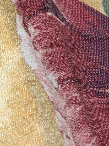 18 EV38 Scalamandre Lelievre  Printemps De Chine Yellow Floral Tree Foliage Botanical 1.2y