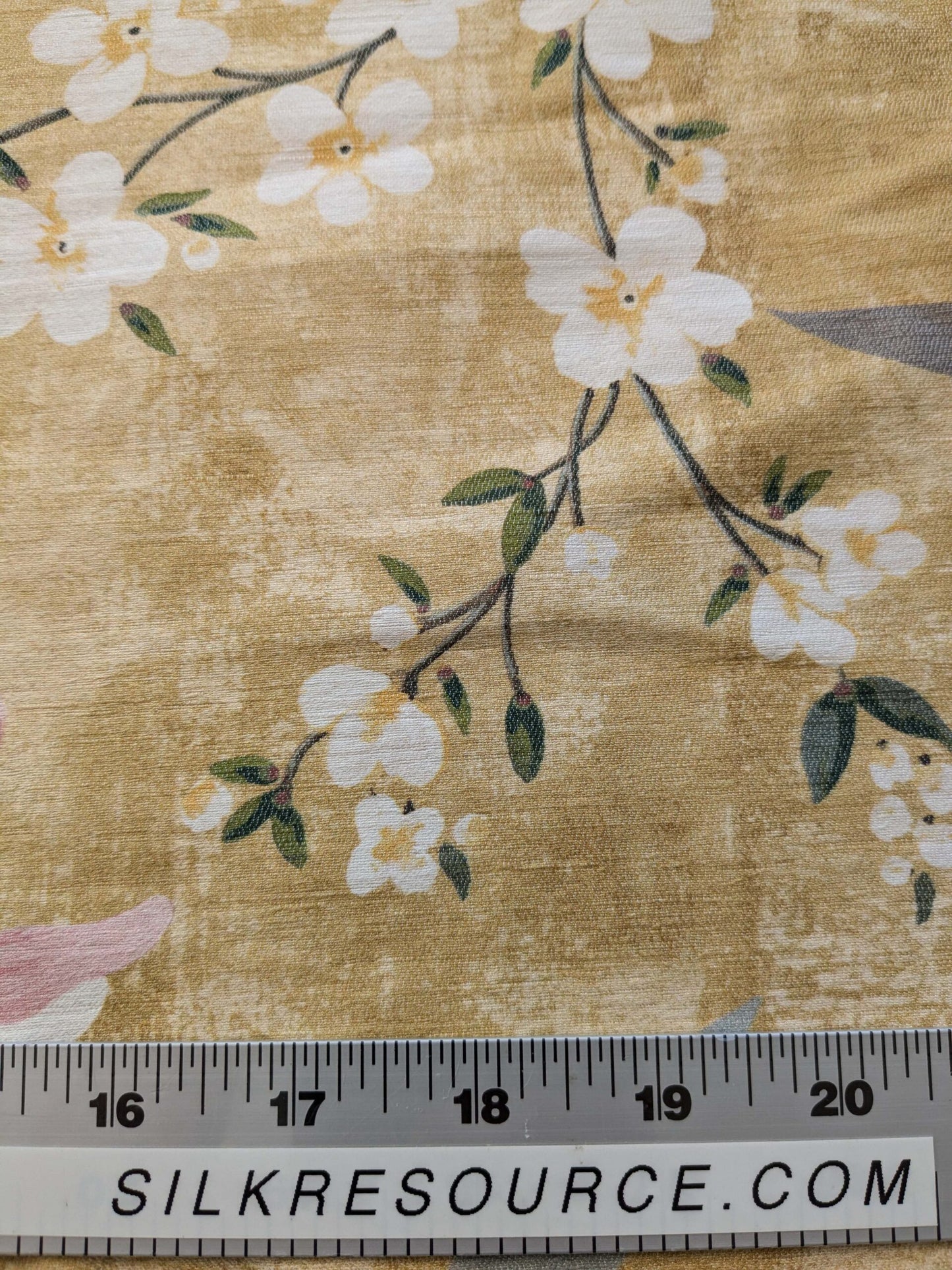 18 EV38 Scalamandre Lelievre  Printemps De Chine Yellow Floral Tree Foliage Botanical 1.2y