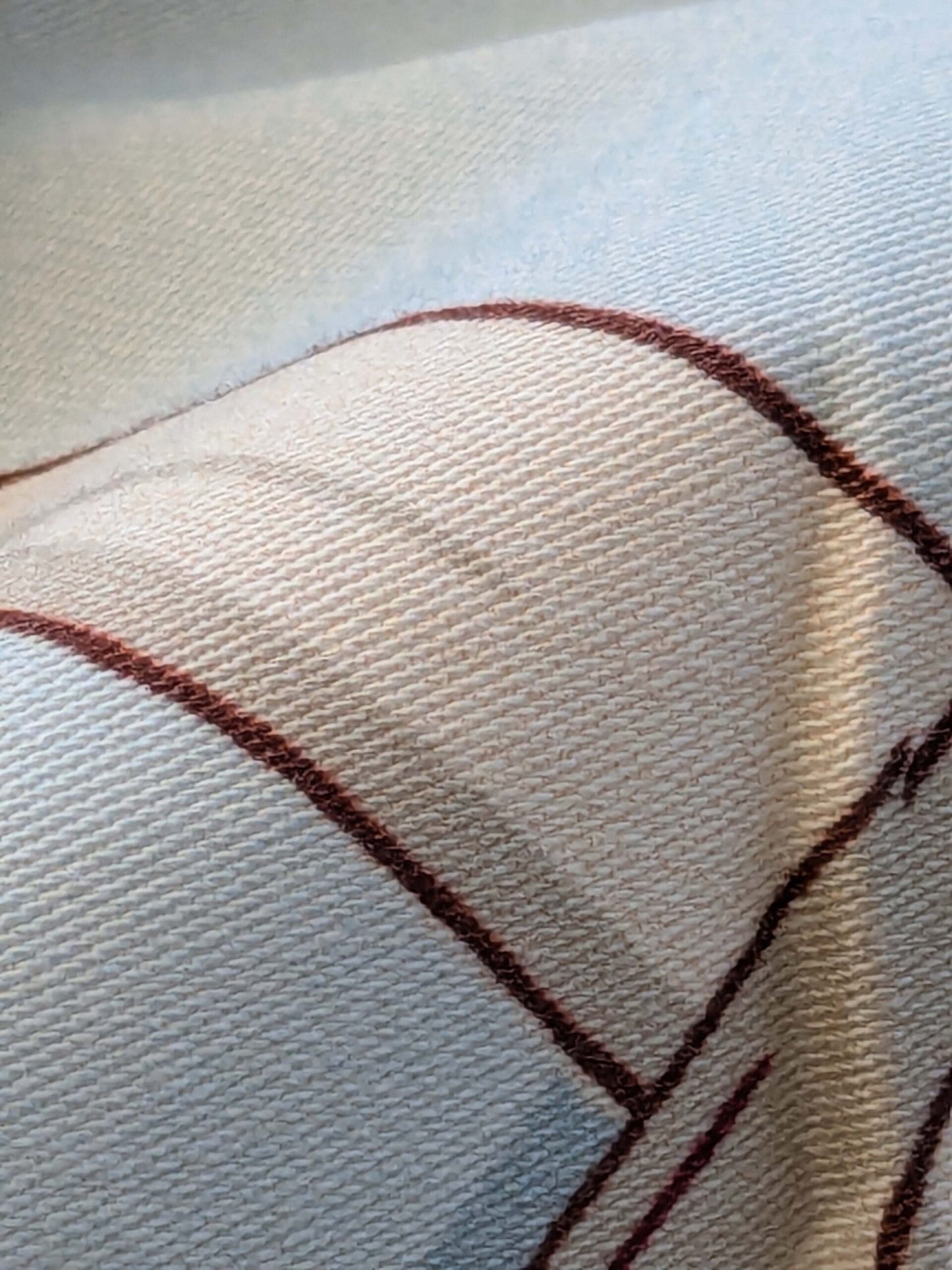 22 EV38 Scalamandre Baldwin Bamboo Print  Cream and Red on Aqua Chinoiserie fabric 1.2y