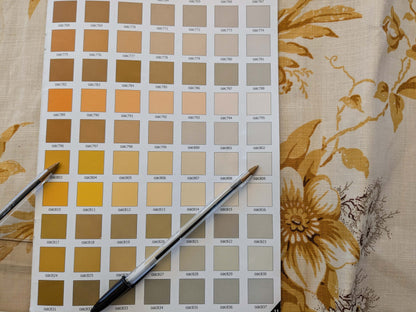 24 EV38 Scalamandre Bantry House Hand Printed Linen Yellow Floral 1.2y