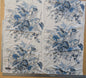 28 EV38 Thibaut Sweet Grass Blue Botanical foliage Tropical Blue White Cotton Linen 1.4y