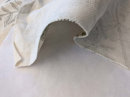 29 EV38 Thibaut Sweet Grass Sage on Cream Botanical foliage Tropical Gray Beige Cotton Linen 1.4y  Stain!