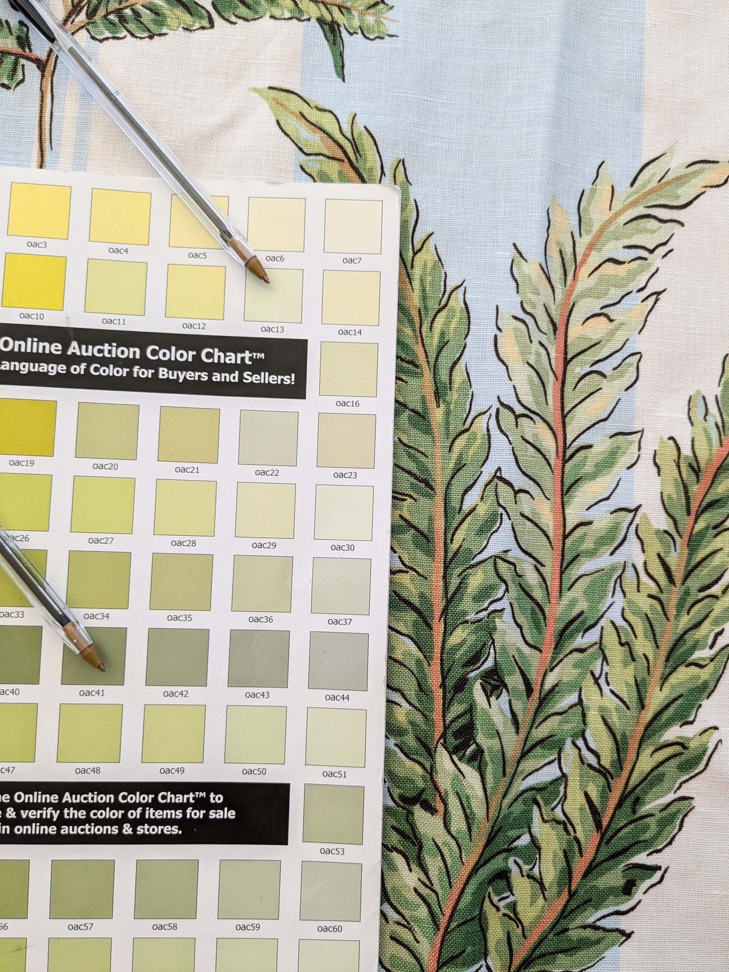 30 EV38 Thibaut Sylvan Green and Aqua Green Blue White Stripe Tropical Linen Cotton 1.3y