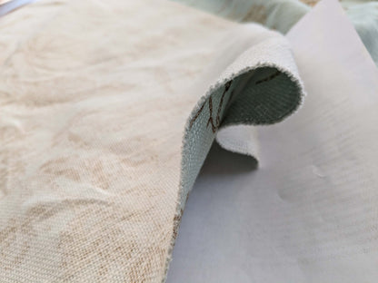 32 EV38 Thibaut Sweet Grass Brown and Aqua Botanical foliage Tropical Gray Beige Cotton Linen 2.2y