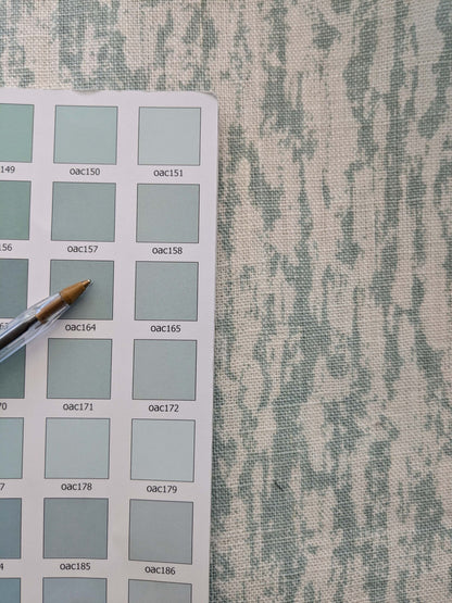 34 EV38 Scalamandre Strie Abstract Aqua White 2.1y