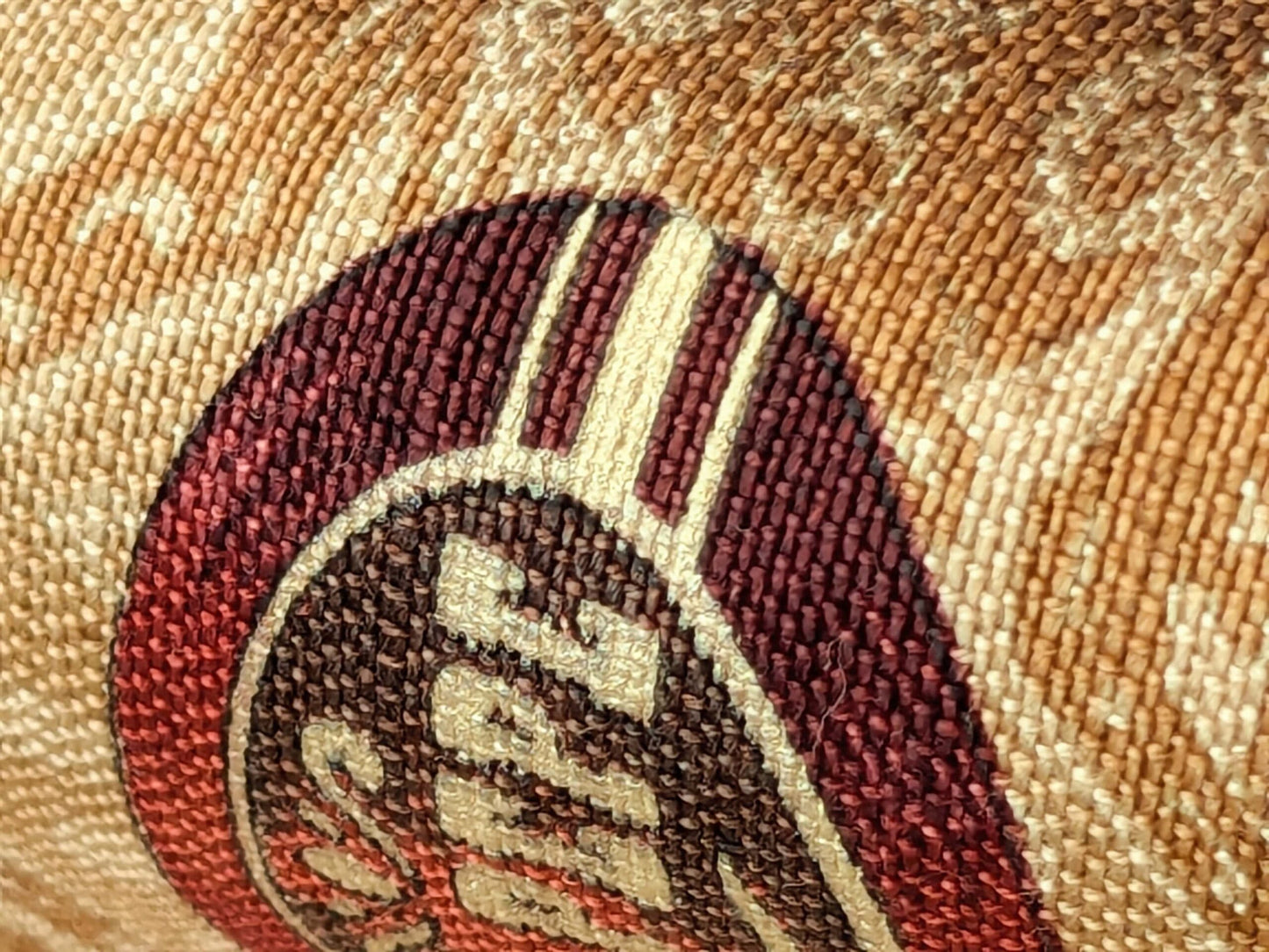 35 EV38 Scalamandre Havana Tobacco Leaf Linen Cotton Brown Hand Printed Union Cloth Graphic MSRP USD 410/y 2.4y