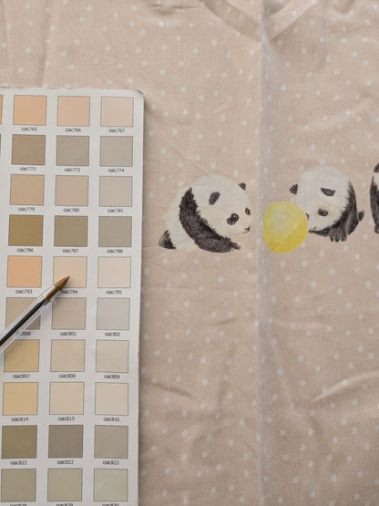 36 EV38 1.3y Christian Fischbacher Mignon Pink Multi Animals Birds Panda Fox Elephant Cotton MSRP USD 300+/y