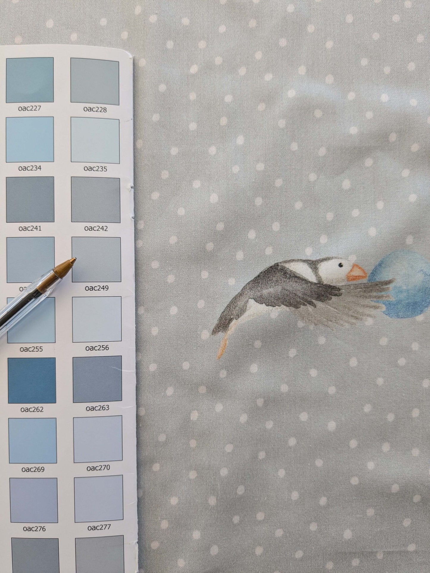 37 EV38  1.2y Scalamandre Christian Fischbacher Mignon Blue Multi Animals Birds Panda Cotton MSRP USD 300+/y