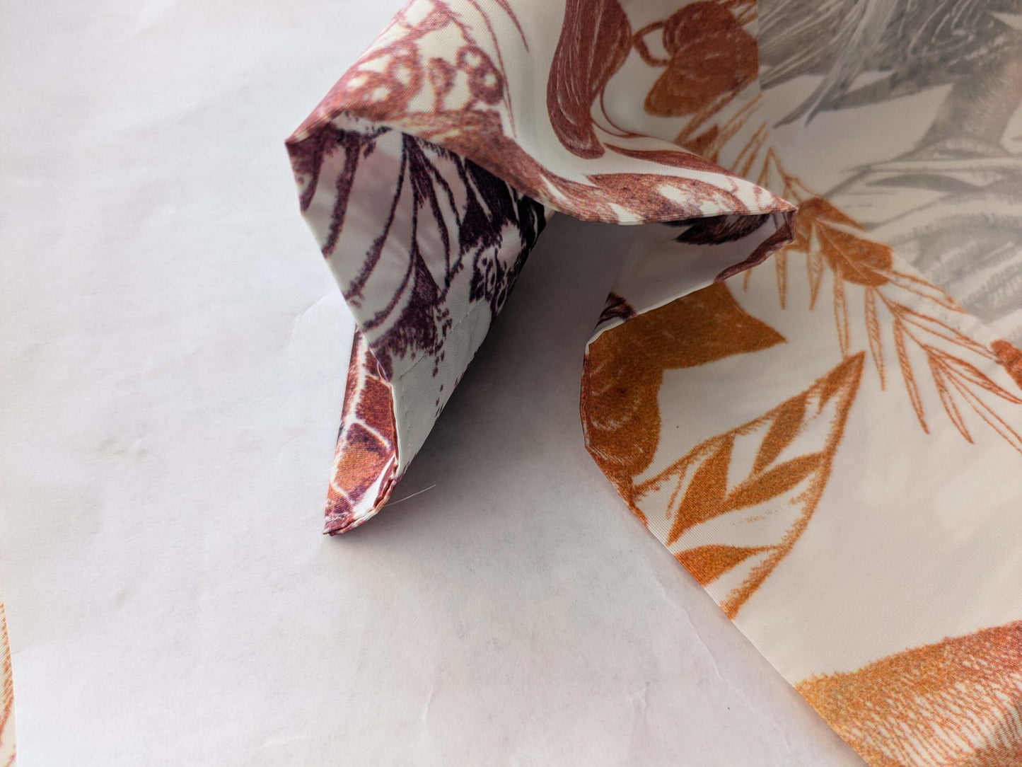 38 EV38 1.2y Fischbacher Benu Splash Citrus Berry Orange Pink Blue White Jungle Bird Floral Print Polyester MSRP USD 300+/y