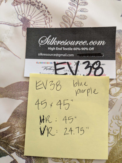 39 EV38 1.2y Christian Fischbacher Benu Splash Midnight Plum Jungle Bird Berry Purple Blue White Bird Floral Print Polyester MSRP USD 300+/y