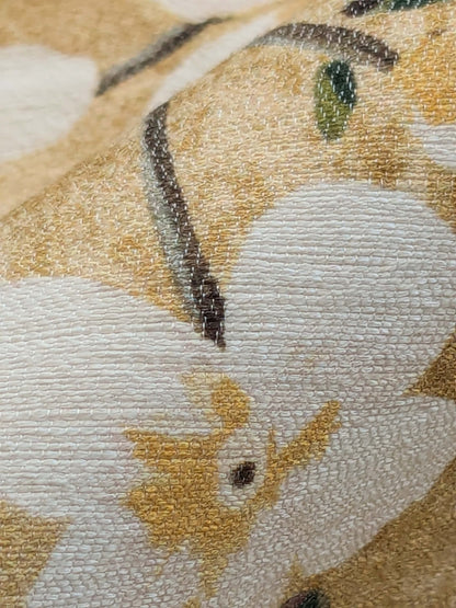 40 EV38 Scalamandre Lelievre  Printemps De Chine Yellow Gold Floral Tree Foliage Botanical 1.2y