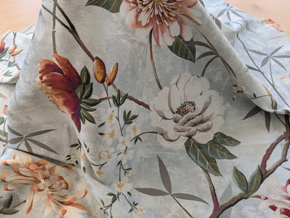 41 EV38 Scalamandre Lelievre  Printemps De Chine Blue Floral Tree Foliage Botanical 1.2y