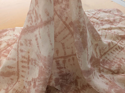 42 EV38 Scalamandre Alhambra Itajime Rosewood Linen Brown White Sheer Diamond 29"x54.5 wide