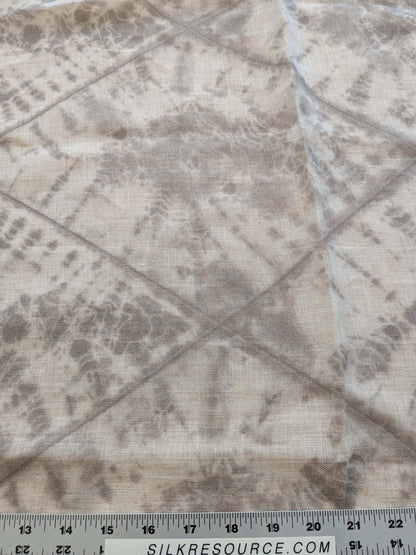 43 EV38 Scalamandre Alhambra Itajime Asphalt Linen Gray White Sheer Diamond 1.3y x 54"wide