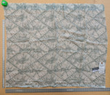 44 EV38 Scalamandre Alhambra Itajime Mint Linen Blue White Sheer Diamond 1.2y x 54"wide