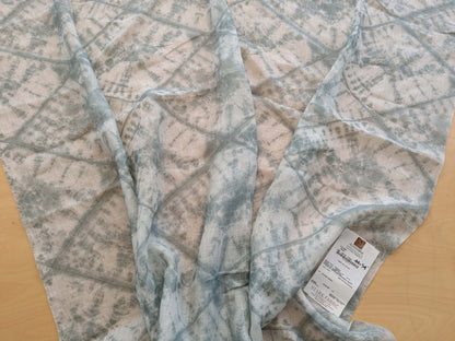 44 EV38 Scalamandre Alhambra Itajime Mint Linen Blue White Sheer Diamond 1.2y x 54"wide