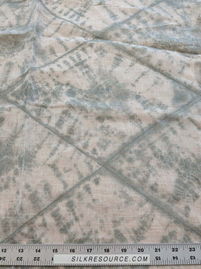 44 EV38 Scalamandre Alhambra Itajime Mint Linen Blue White Sheer Diamond 1.2y x 54"wide