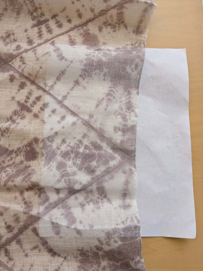 45 EV38 Scalamandre Alhambra Itajime Purple Linen White Sheer Diamond 33" x 54"wide