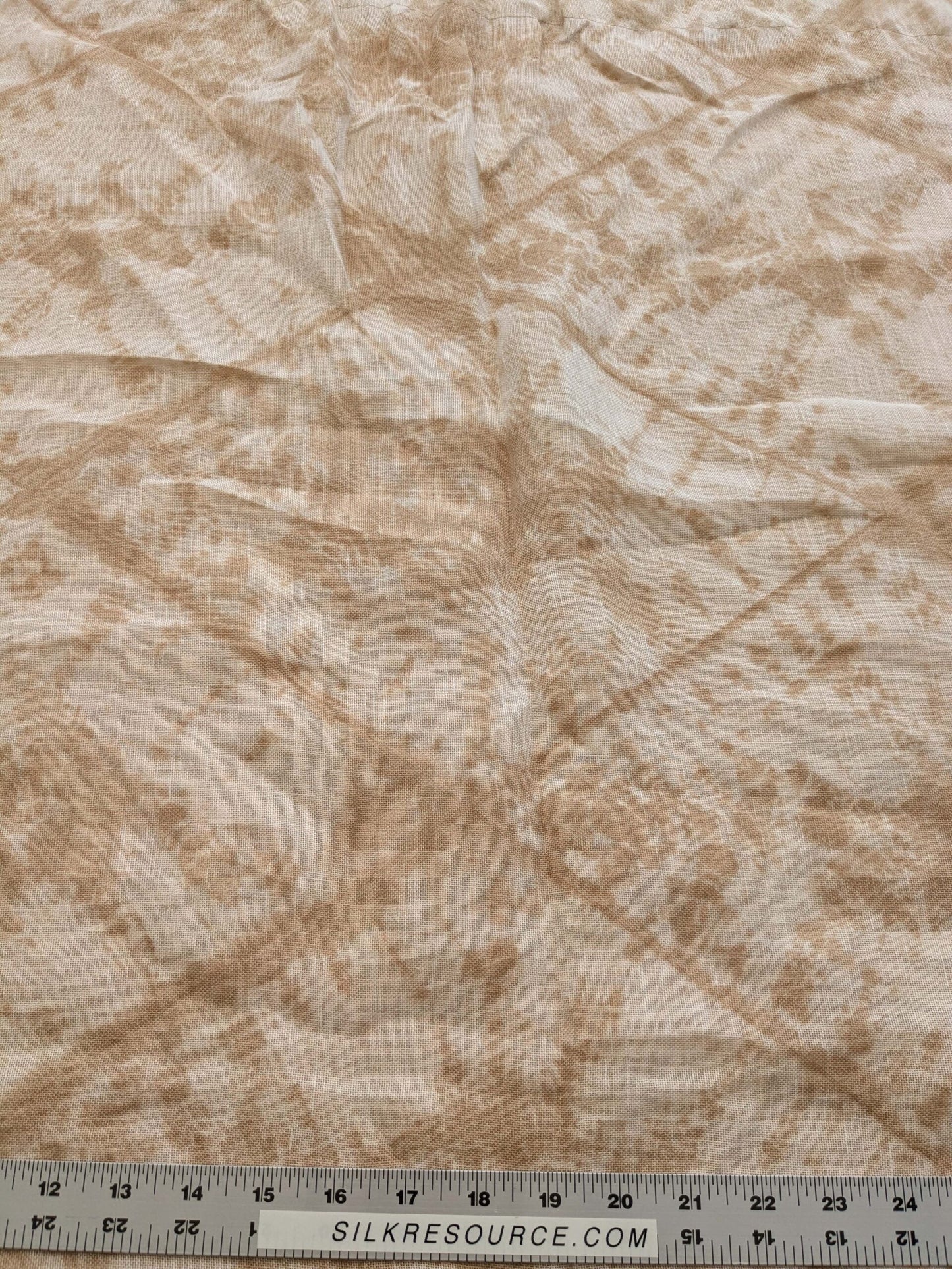 46 EV38 Scalamandre Alhambra Itajime Biscuit Light Beige Linen White Sheer Diamond 30" x 54"wide