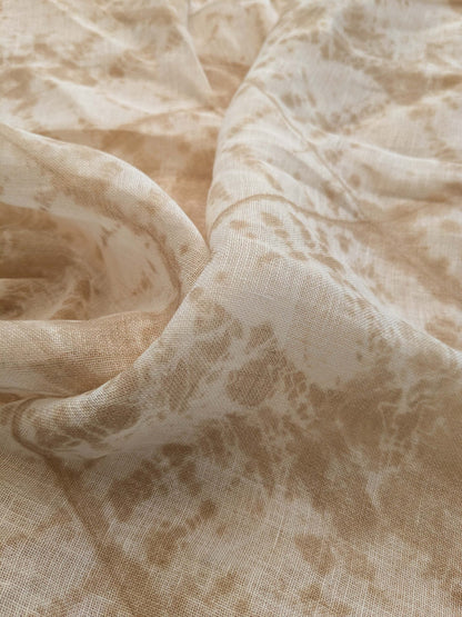 46 EV38 Scalamandre Alhambra Itajime Biscuit Light Beige Linen White Sheer Diamond 30" x 54"wide