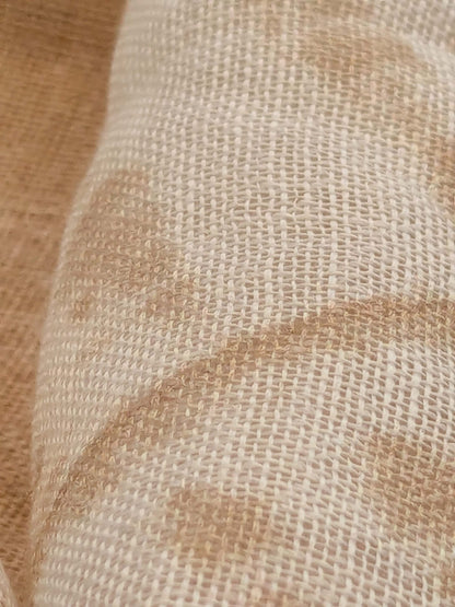 46 EV38 Scalamandre Alhambra Itajime Biscuit Light Beige Linen White Sheer Diamond 30" x 54"wide