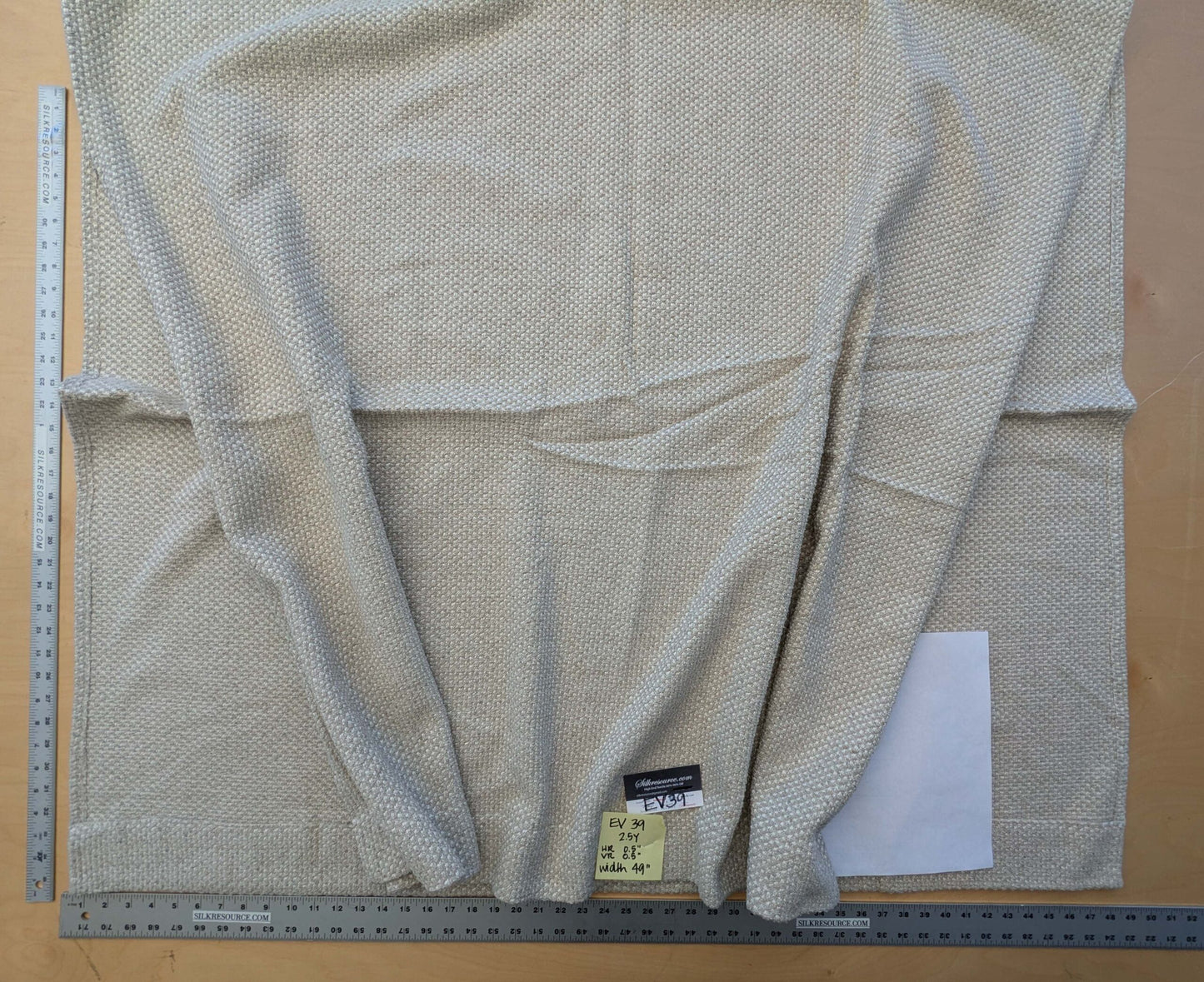 2 EV39 Scalamandre Solid Beige Texture Small Scale  2.5yards x 49" wide