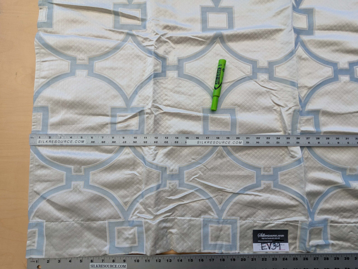 3 EV39 Scalamandre Circle Fret Cloud White Cream Jacquard Fretwork Lattice MSRP USD264/y 1.2y Minor Defect