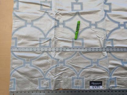 3 EV39 Scalamandre Circle Fret Cloud White Cream Jacquard Fretwork Lattice MSRP USD264/y 1.2y Minor Defect