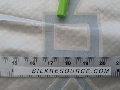 3 EV39 Scalamandre Circle Fret Cloud White Cream Jacquard Fretwork Lattice MSRP USD264/y 1.2y Minor Defect