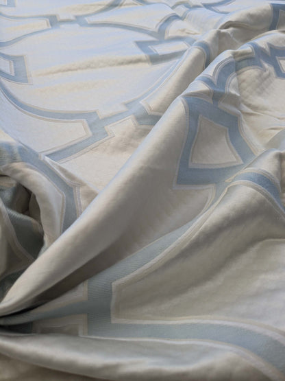 3 EV39 Scalamandre Circle Fret Cloud White Cream Jacquard Fretwork Lattice MSRP USD264/y 1.2y Minor Defect