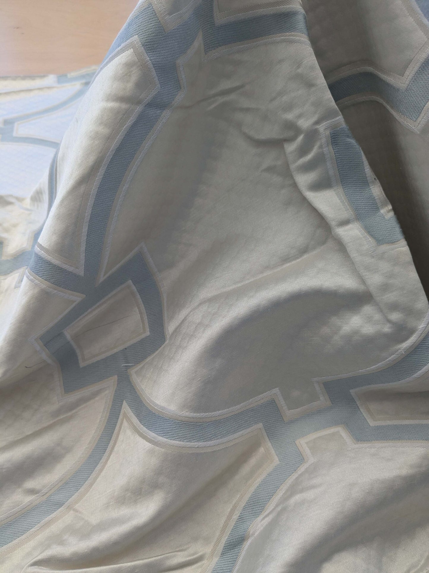 3 EV39 Scalamandre Circle Fret Cloud White Cream Jacquard Fretwork Lattice MSRP USD264/y 1.2y Minor Defect