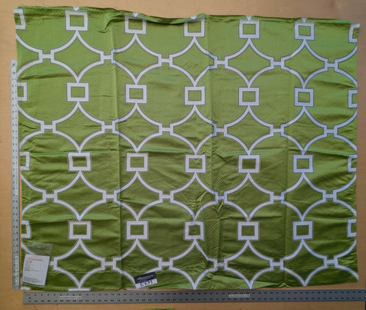 4 EV39 Scalamandre Circle Fret Absinthe Green Jacquard Fretwork Lattice MSRP USD264/y 1.2y