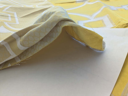 6 EV39 Scalamandre Circle Fret Forsythia White Jacquard Fretwork Lattice MSRP USD264/y 1.2y