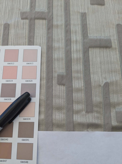 9 EV39 2.4y Scalamandre Tableau Glacier Gray Jacquard Geometric Graphic MSRP USD330/y