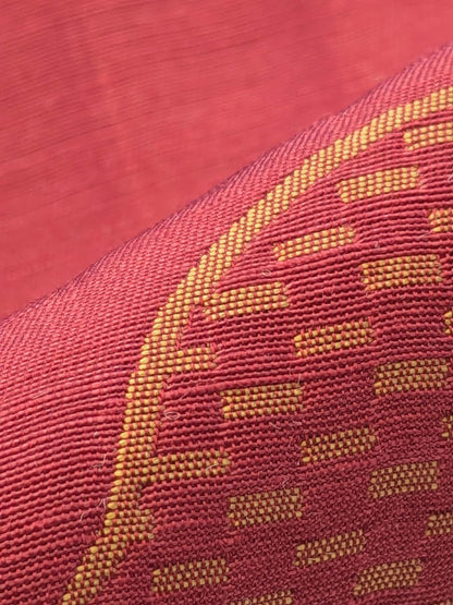 10 EV39 2.4y Scalamandre Colony Fan Faliero Small Scale Red Gold Classy Art Deco