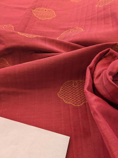 10 EV39 2.4y Scalamandre Colony Fan Faliero Small Scale Red Gold Classy Art Deco