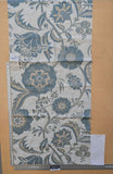 11 EV39 2.4y x 27.5" Scalamandre Spontani Opal Lisere Blue White Floral Botanical Large Pattern