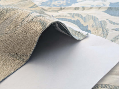 11 EV39 2.4y x 27.5" Scalamandre Spontani Opal Lisere Blue White Floral Botanical Large Pattern