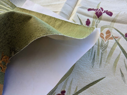 12 EV39 2.5y Scalamandre Colony Arancio Bordeaux Floral Botanical Orange Red Flower on Cream White