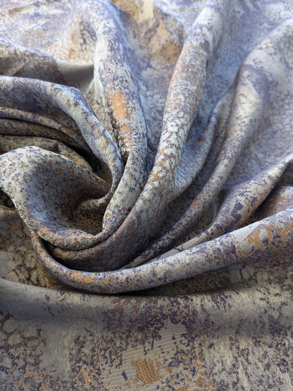 14 EV39 1.4y Scalamandre Old World Weavers Luminescence Amethyst Large Jacquard Abstract Gray MSRP USD 452/y