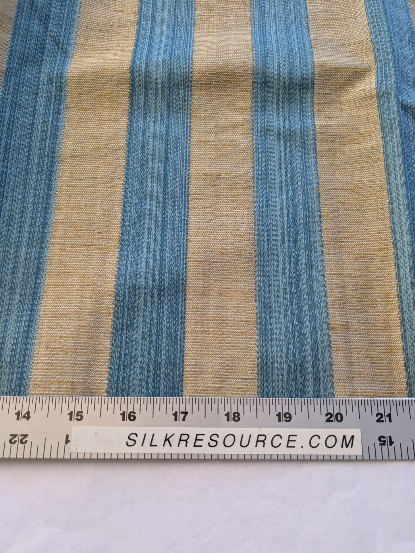 15 EV39 2.5y Scalamandre Fleur Des Indes Stripe Blue Beige