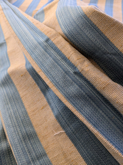 15 EV39 2.5y Scalamandre Fleur Des Indes Stripe Blue Beige