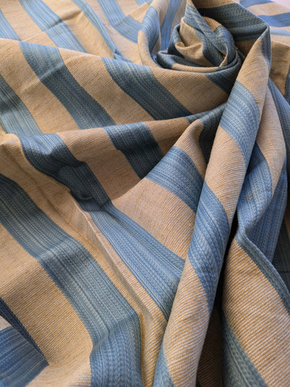 15 EV39 2.5y Scalamandre Fleur Des Indes Stripe Blue Beige