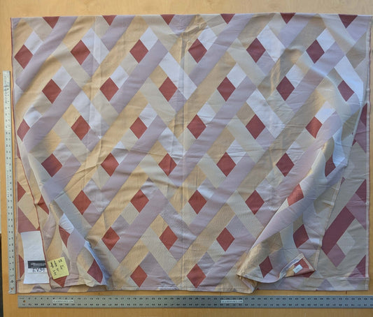 16 EV39 Scalamandre 2.4y Lelievre Paris M1 Poudre White Yellow Diamond Geometric Jacquard MSRP USD 500+/y