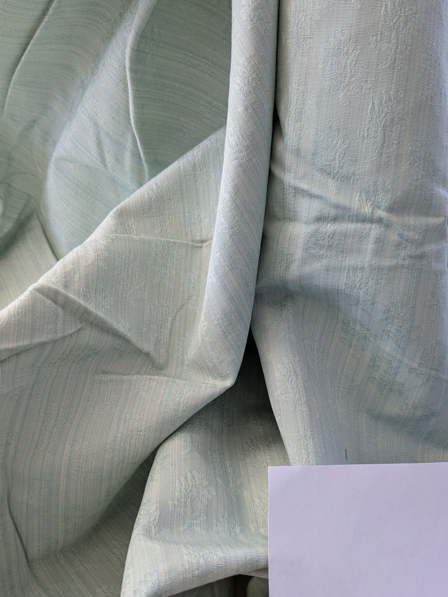 18 EV39 2.4y Scalamandre Petite Fleur Strie Sky Damask Gray Floral  Cotton Viscose Solid